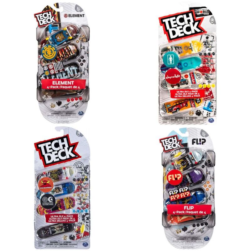 Tech Deck Fingerboard 4-Pack Multipack (Assortment - Includes 1) Tech Deck Fingerboard 4-Pack Multipack (Assortment - Includes 1)