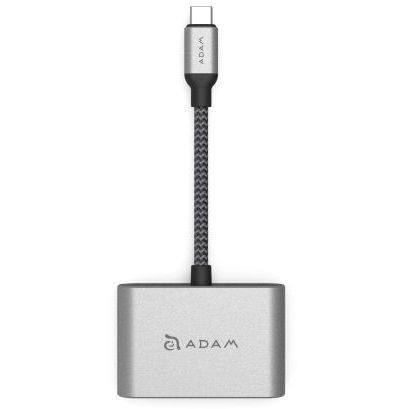 كابل محوّل كاسا من الفئة سي إلى VGA/HDMI من آدم إلمنتس - رمادي