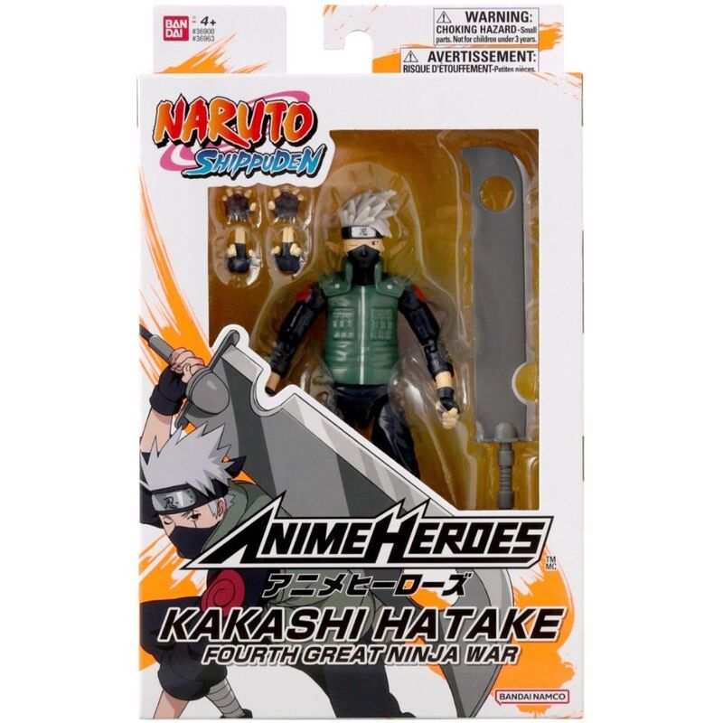 Bandai Naruto Shippuden Anime Heroes Kakashi Hatake Fourth Great Ninja War 6.5 Inch Action Figure Bandai Naruto Shippuden Anime Heroes Kakashi Hatake Fourth Great Ninja War 6.5 Inch Action Figure