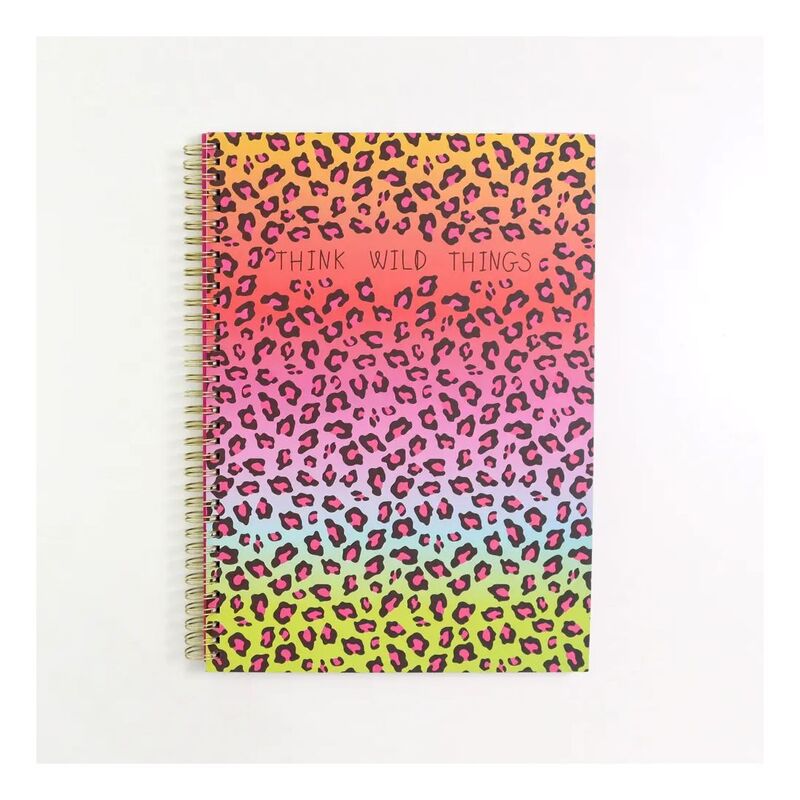 Belly Button Leopard A4 Spiral Bound Lined Notebook (100 Pages)
