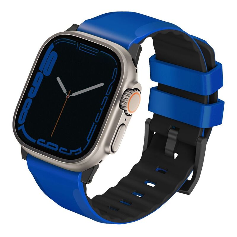 Uniq Linus Airosoft Silicone Strap for Apple Watch 49/45/44/42mm -Racing Blue (Racing Blue Uniq Linus Airosoft Silicone Strap for Apple Watch 49/45/44/42mm -Racing Blue (Racing Blue
