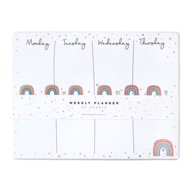 Belly Button Designs Rainbow Weekly Planner - White Belly Button Designs Rainbow Weekly Planner - White