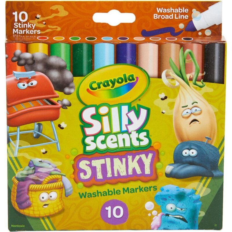 Crayola Silly Scents Stinky Washable Broad Line Markers (Set of 10)