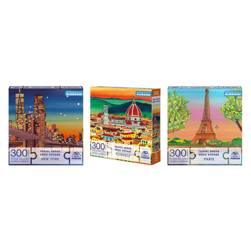 Spin Master Puzzles Travel Series Jigsaw Puzzle (300 Pieces) (Assortment - Includes 1) Spin Master Puzzles Travel Series Jigsaw Puzzle (300 Pieces) (Assortment - Includes 1)
