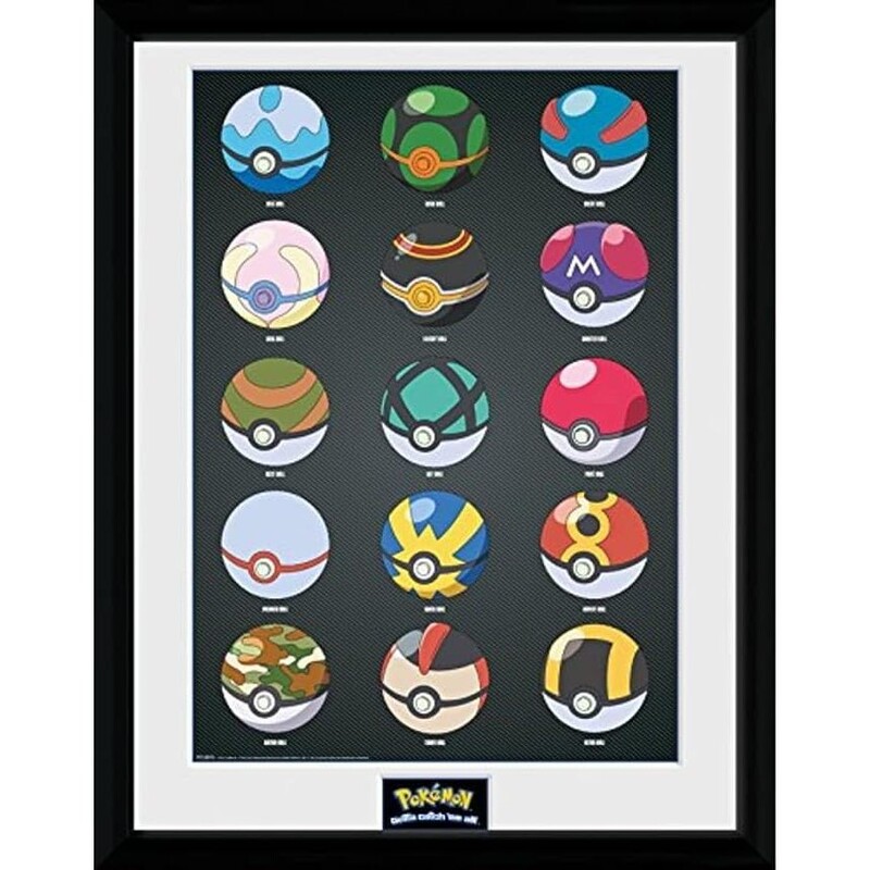 GB Eye Pokemon Framed Collector's Print "Pokeballs" (30 x 40 cm)