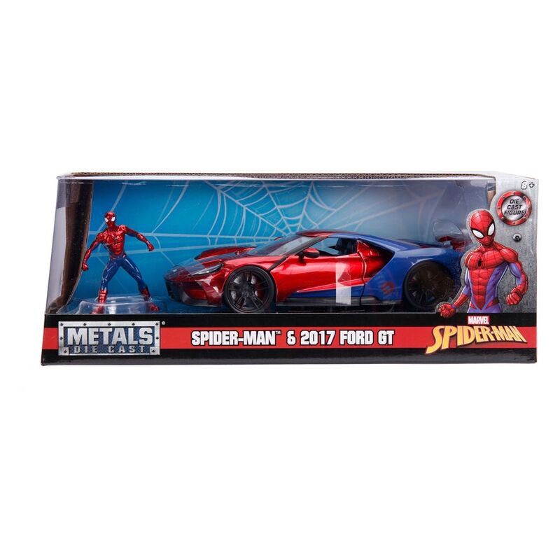 Jada Toys Marvel Spiderman 2017 Ford Gt Remote Control Car 1.24 Scale