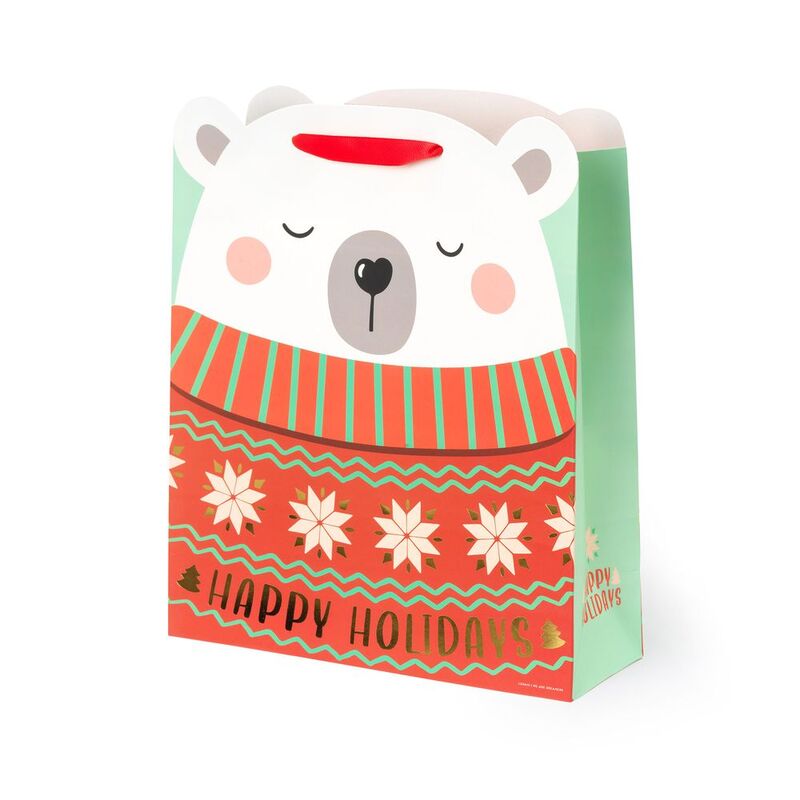 Legami Christmas Gift Bag - Large - Polar Bear Legami Christmas Gift Bag - Large - Polar Bear