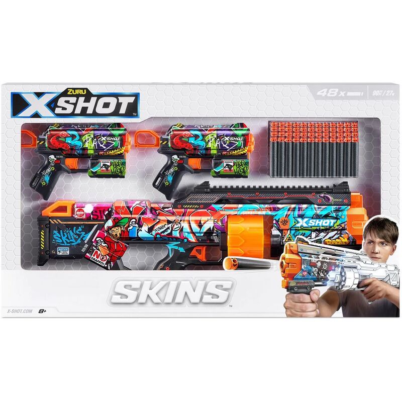 X-Shot Skins Mix Combo Pack Last Stand & Flux Blasters (Pack of 2) X-Shot Skins Mix Combo Pack Last Stand & Flux Blasters (Pack of 2)