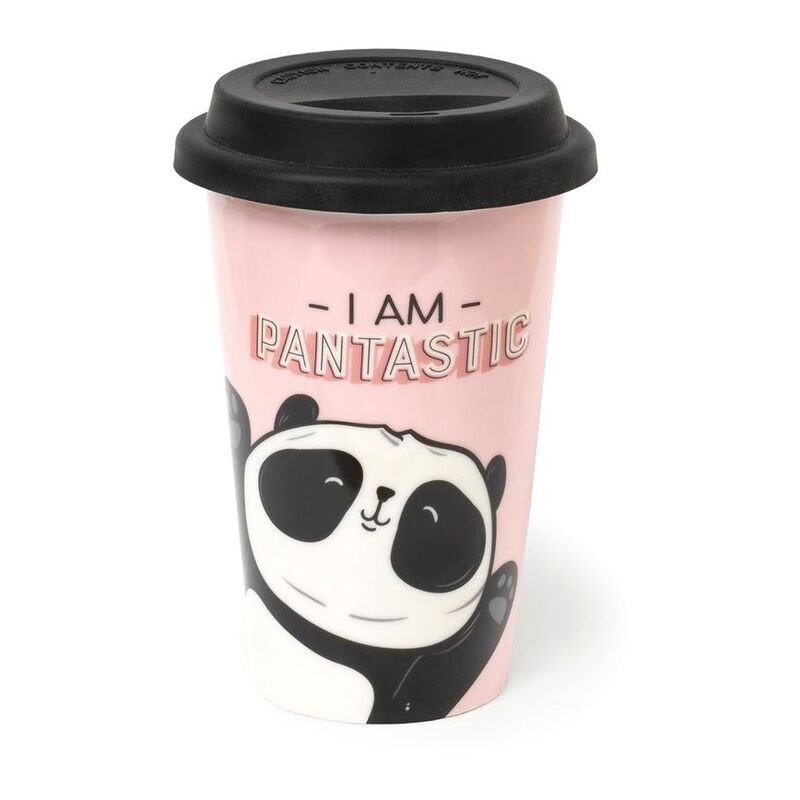 Legami Tu Vuo Fa L'Americano Porcelain Travel Mug 300 ml - Panda Legami Tu Vuo Fa L'Americano Porcelain Travel Mug 300 ml - Panda