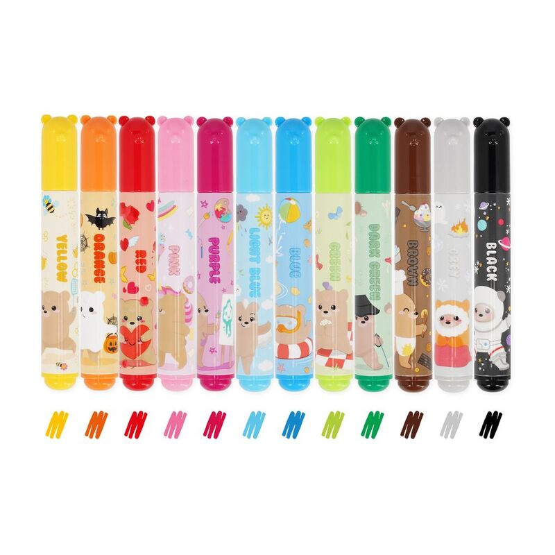 Legami Markers - Teddy Friends (Set Of 12)