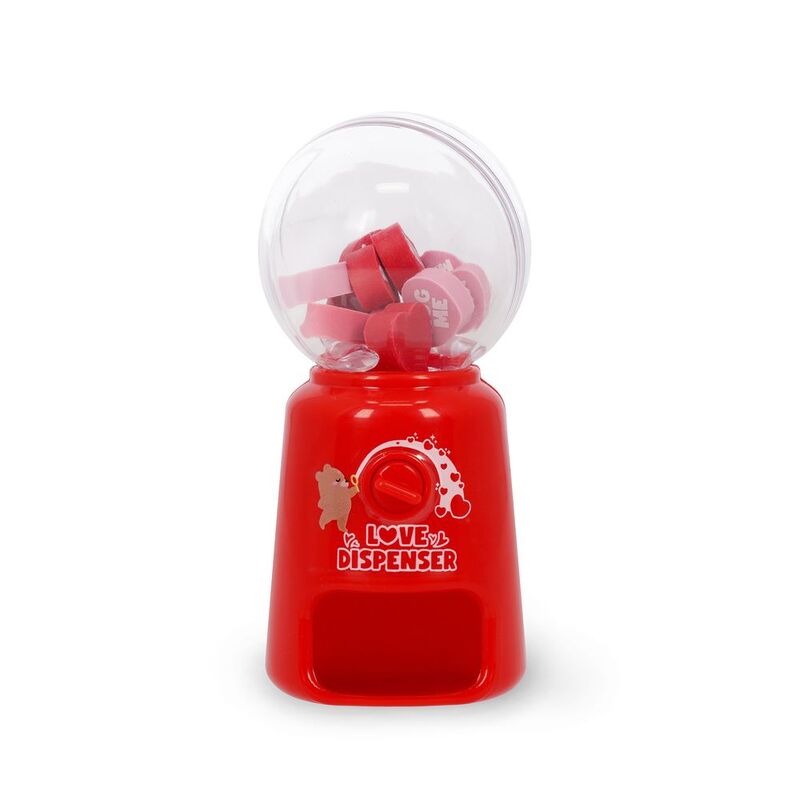 Legami Mini Eraser Dispenser - Love Dispenser - Heart