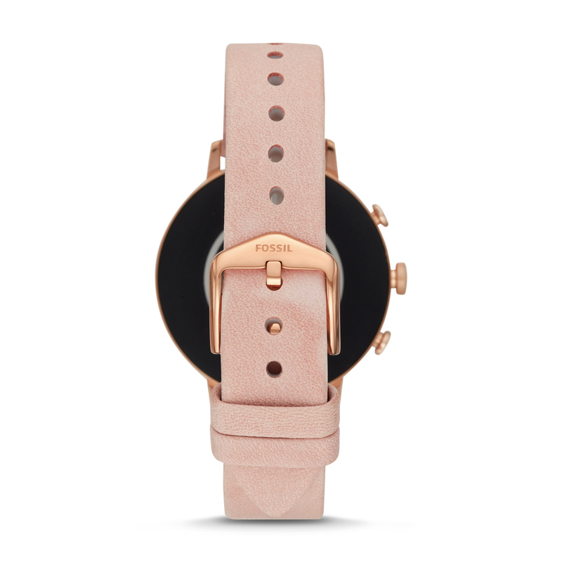 Fossil Q Venture HR 40mm Women's Stainless Steel Combo Rose Gold with Silicone Sheen Multi Strap