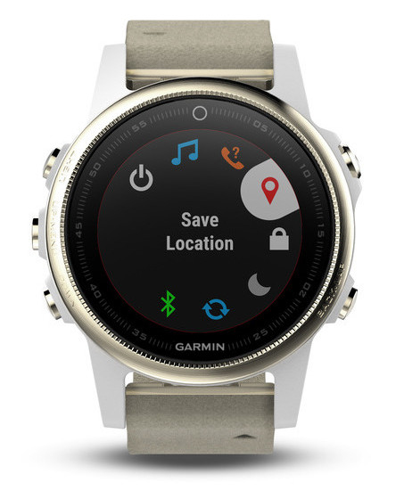 Garmin Fenix 5S Sapphire/Leather GPS Watch