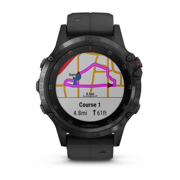Garmin Fenix 5 Plus Sapphire Black with Black Band GPS Watch