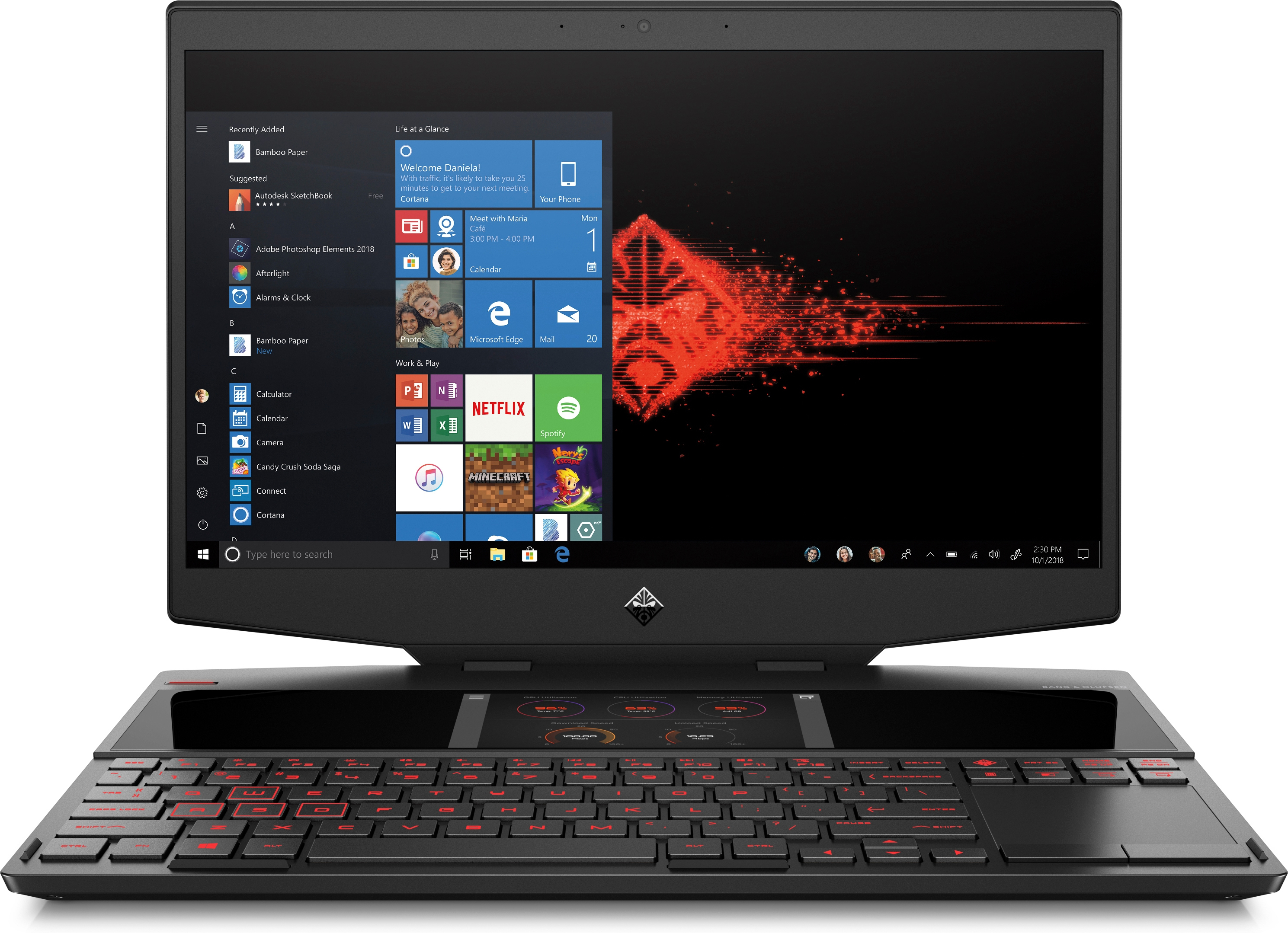 Omen X by HP 2S 15-DG0004NE Gaming Laptop i7-9750H/32GB/1TB SSD/NVIDIA GeForce RTX 2080 8GB/15.6 FHD/144Hz/Windows 10 Home 64