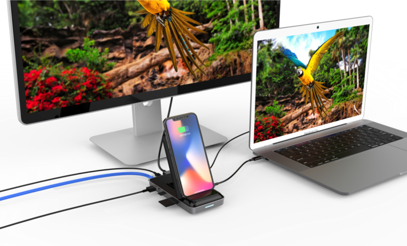 HYPER HyperDrive 7.5W Wireless Charger USB-C Hub Charger
