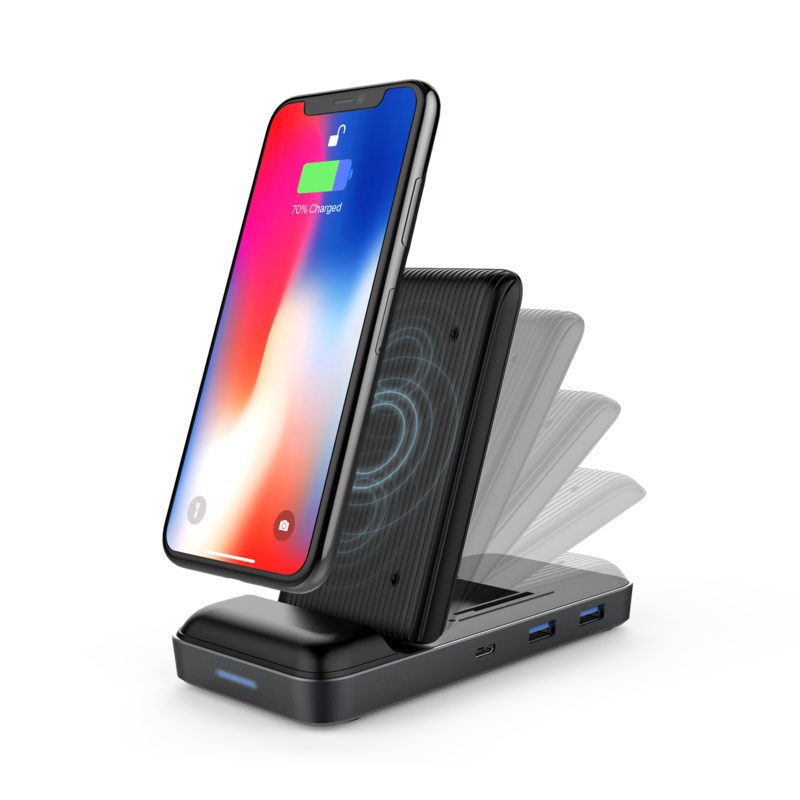 HYPER HyperDrive 7.5W Wireless Charger USB-C Hub Charger