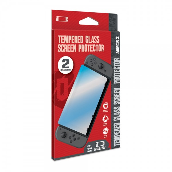 Hyperkin Armor3 Tempered Glass Screen Protector for Nintendo Switch 2 Pack