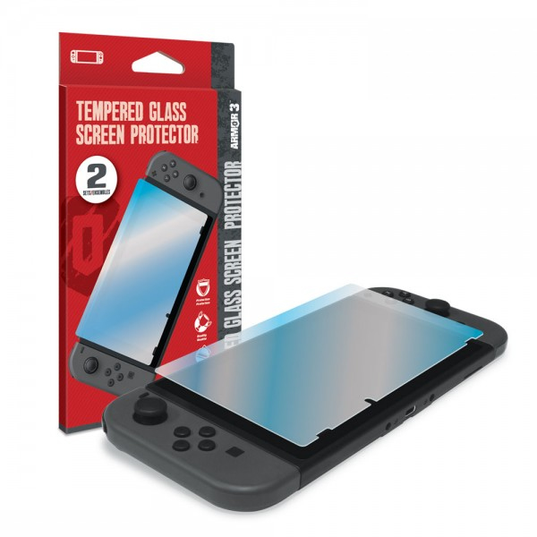 Hyperkin Armor3 Tempered Glass Screen Protector for Nintendo Switch 2 Pack