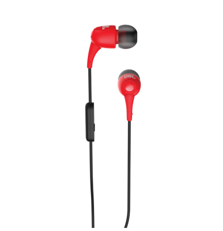 JBL T100A Red Earphones with Mic