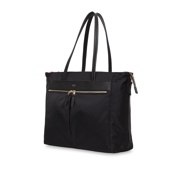 Knomo Mayfair Grosvenor Place Expandable Tote Black fits Laptop up to 15 Inch