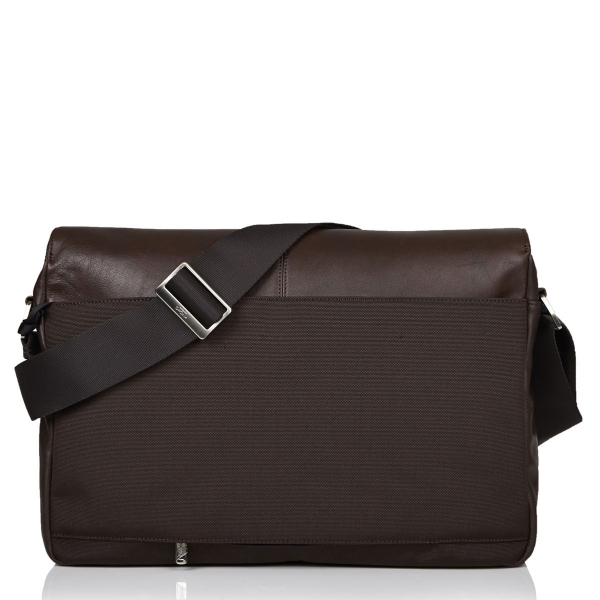 Knomo Kobe Soft Leather Messenger Bag Brown For Laptop 15 Inch