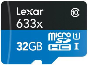 بطاقة ذاكرة ليكسار LSDMI32GBBEU633A، سعة ذاكرة 32 جيجا بايت ذاكرة مصغرة مايكرو إس دي إتش سي فئة 10 UHS-I