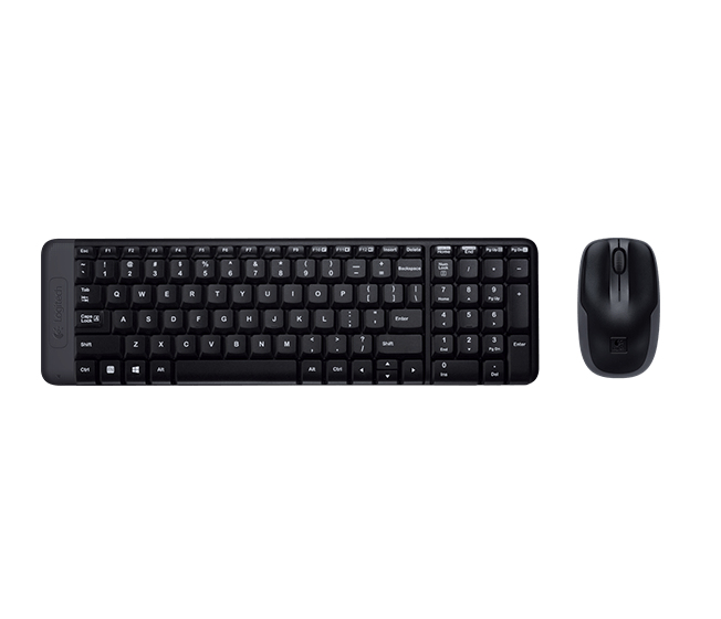 Logitech 920-003160 MK220 Wireless Keyboard + Mouse - Black (US English)