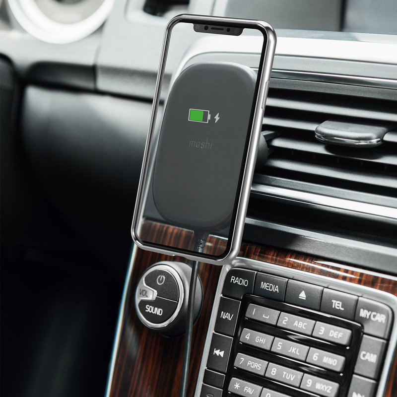 Moshi SnapTo Car Mount with Wireless Charging Black