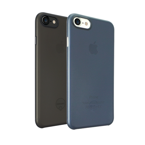 Ozaki 0.3mm Jelly Ultra Slim & Light Weight Case Black/Dark Blue 2 In 1 iPhone 8/7