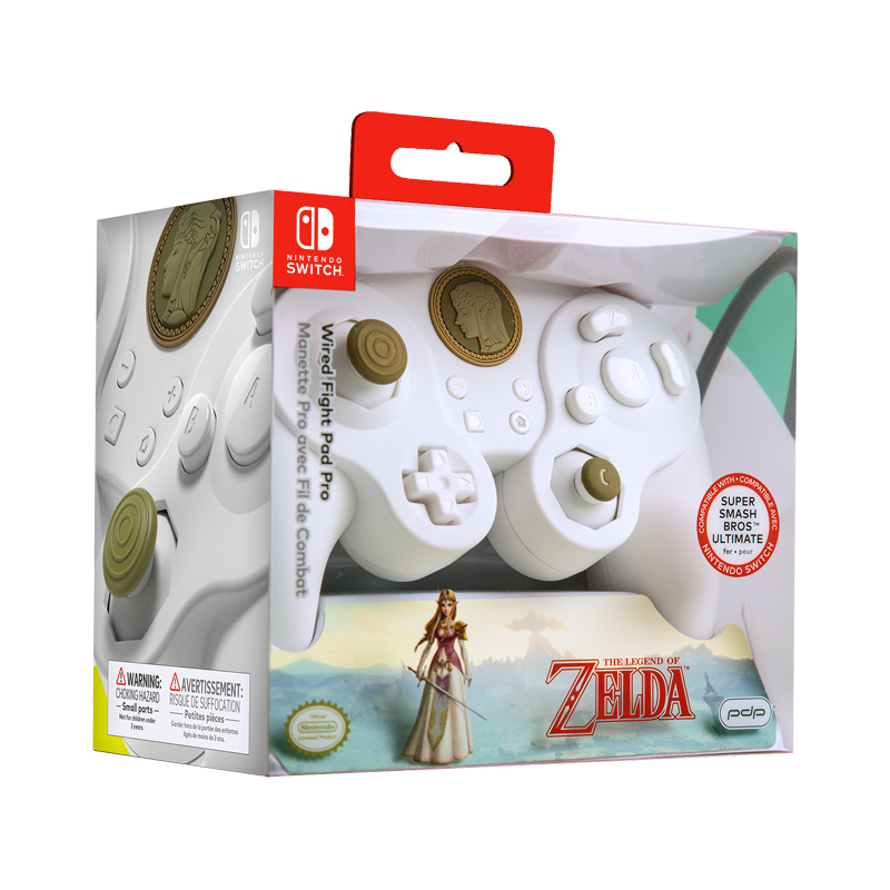 PDP Legend Of Zelda Wired Fight Pad Pro White for Nintendo Switch