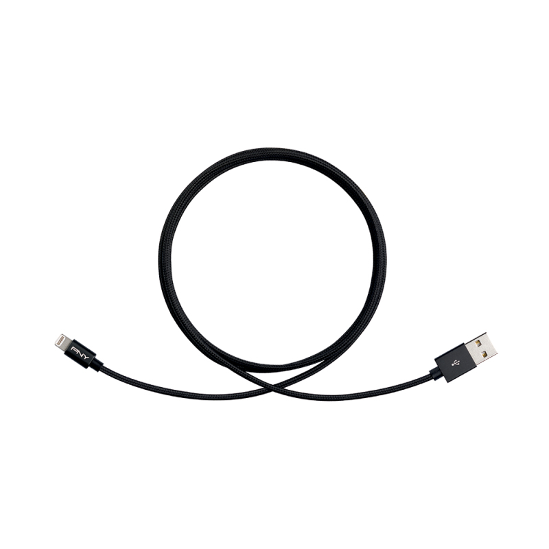 PNY Braided Lightning Cable Black