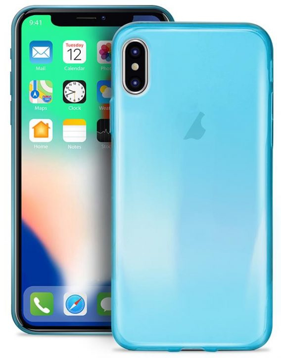 Puro 0.3 Nude TPU Ultra-Slim Case Blue for iPhone X