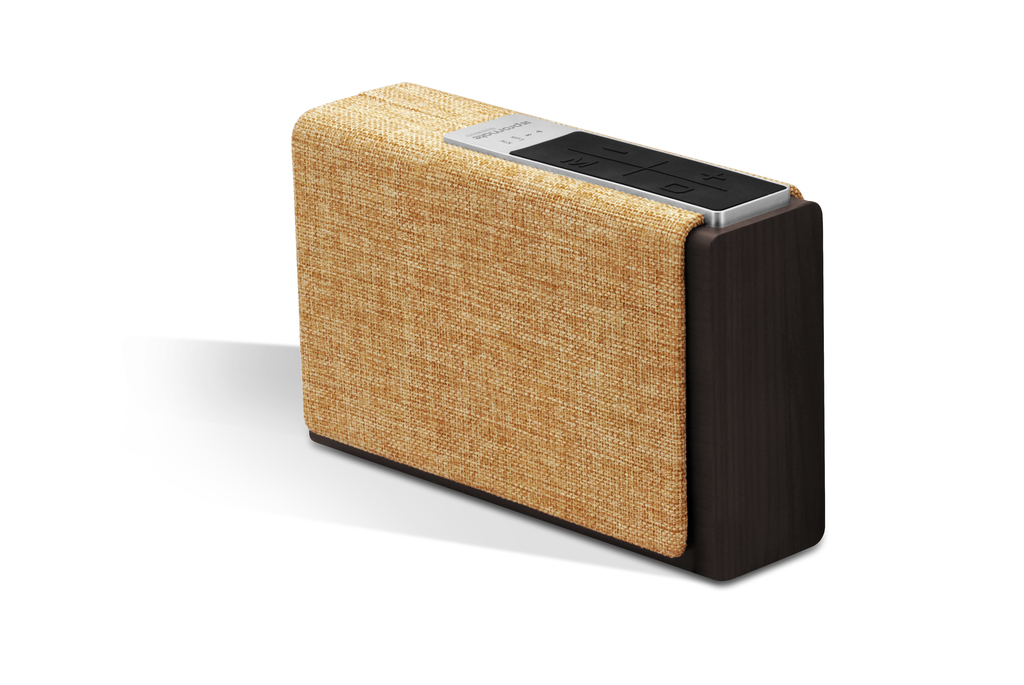 صندوق بث ستريم بوكس إكس إل من بوميت، لون بني/بيج، مكبر صوت لاسلكي وستريو حقيقي لاسلكي