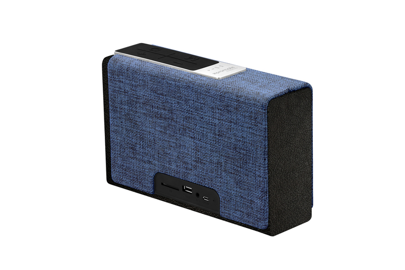 صندوق بث ستريم بوكس إكس إل من بوميت، لون أسود/أزرق، مكبر صوت لاسلكي وستريو حقيقي لاسلكي