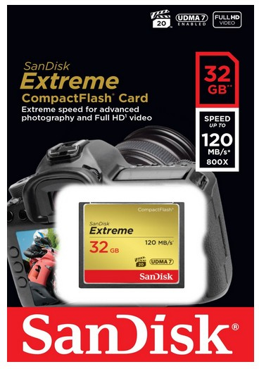 SanDisk Extreme 32GB CompactFlash Card