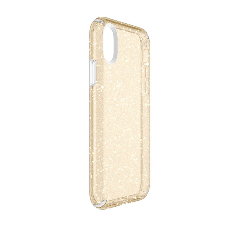 Speck Presidio Case Clear With Gold Glitter for iPhone X
