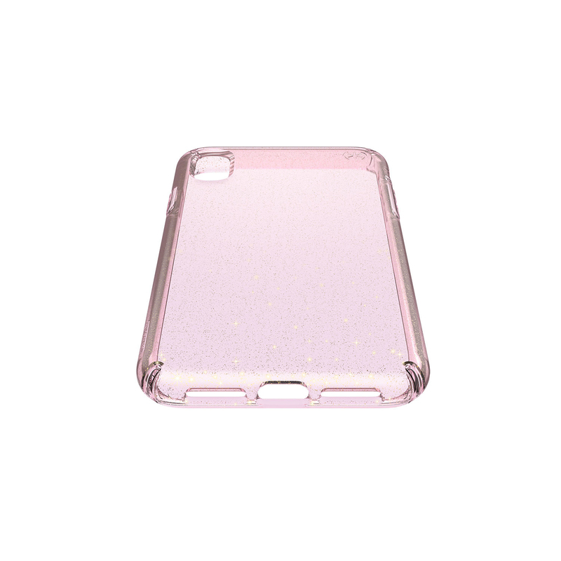 Speck Presidio Clear + Glitter Case Bella Pink with Gold Glitter/Bella Pink for iPhone XS Max