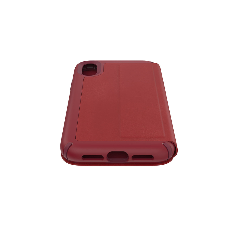 Speck Presidio Folio Leather Case Rouge Red/Garnet Red/Currant Jam Red for iPhone XR