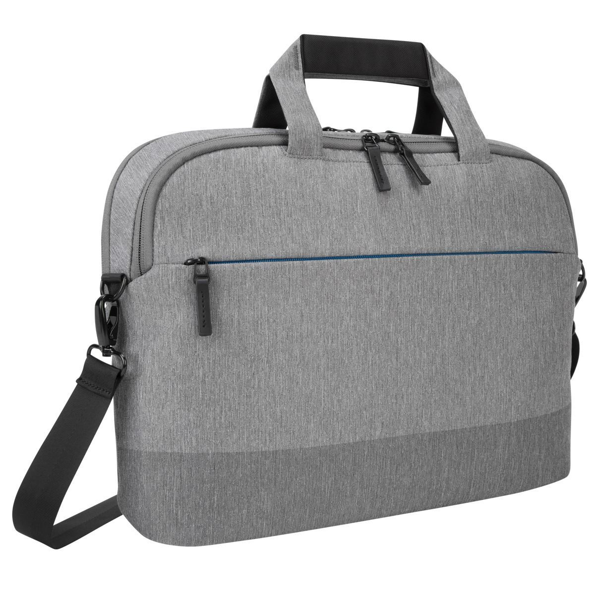 حقيبة كتف تارجوس سيتي لايت رمادية اللون تناسب الحاسوب المحمول بمقاس حتى 15.6 بوصة